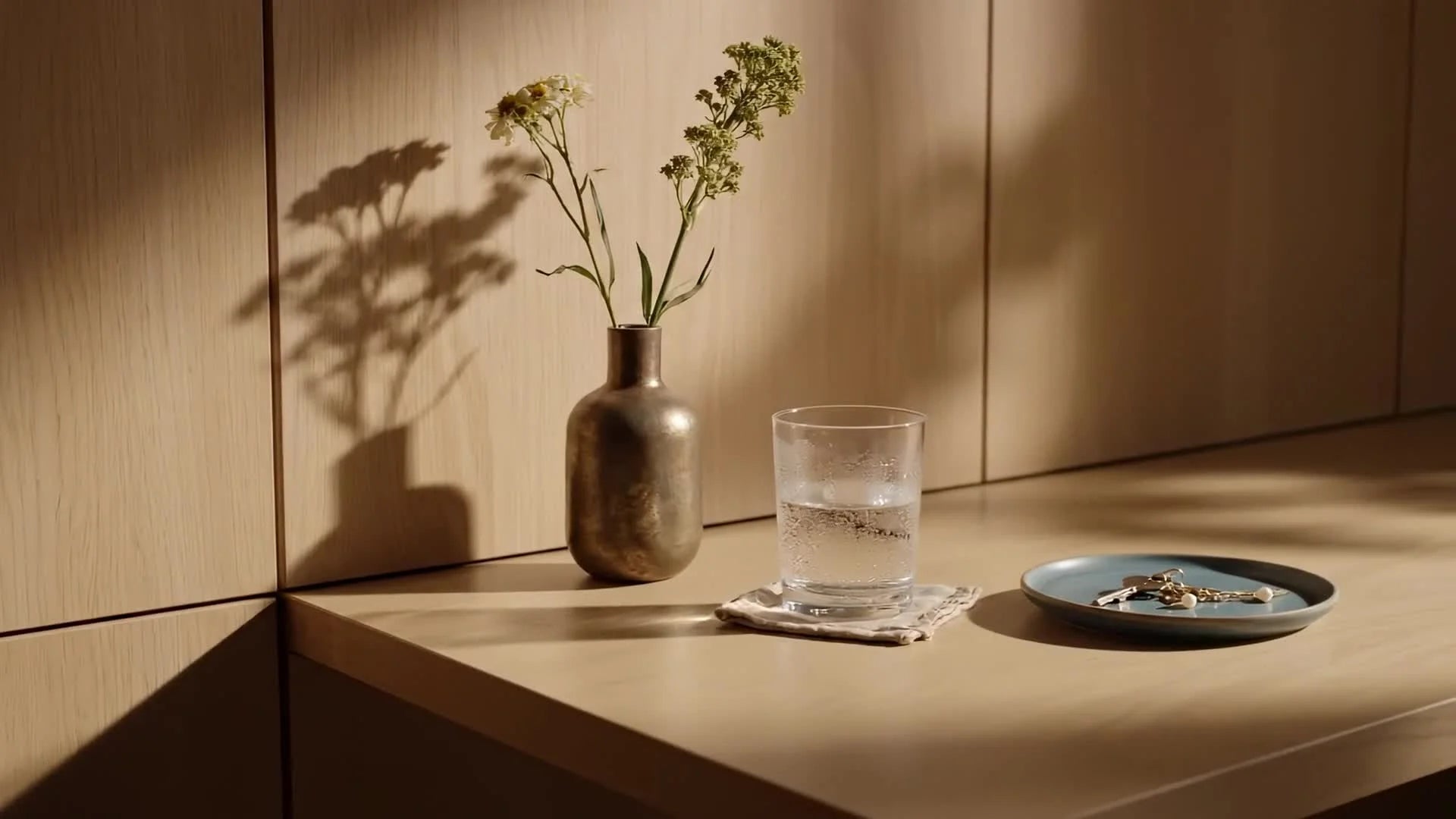 Morning light, a glass of water and a quiet place to begin