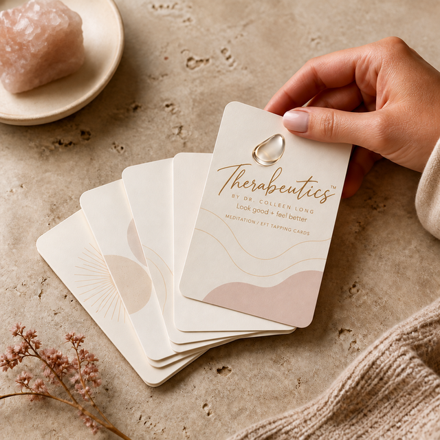 Meditation / EFT Tapping Cards — Therabeutics packaging mockup